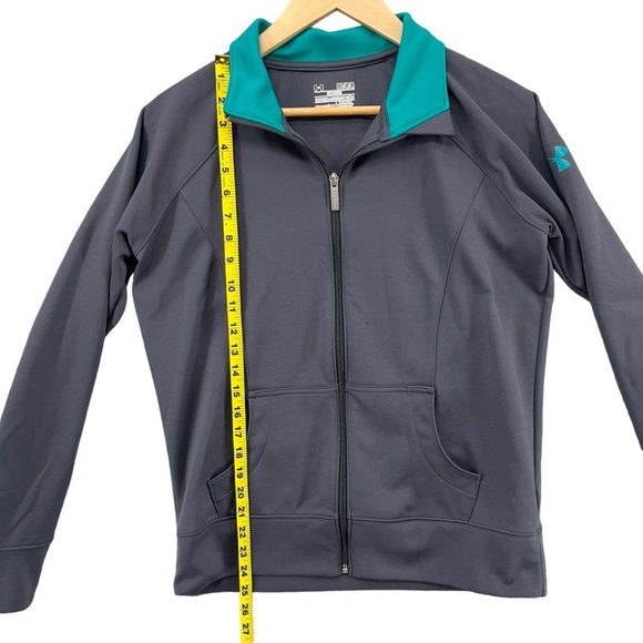 Under Armour Jacket Womens Grey Semi Fitted AllseasonGear Full Zip Size M - Picture 8 of 10